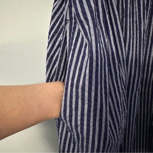 A New Day Striped Maxi Dress Blue White Smocked Sundress Coastal Prep Size Small - Picture 5 of 10